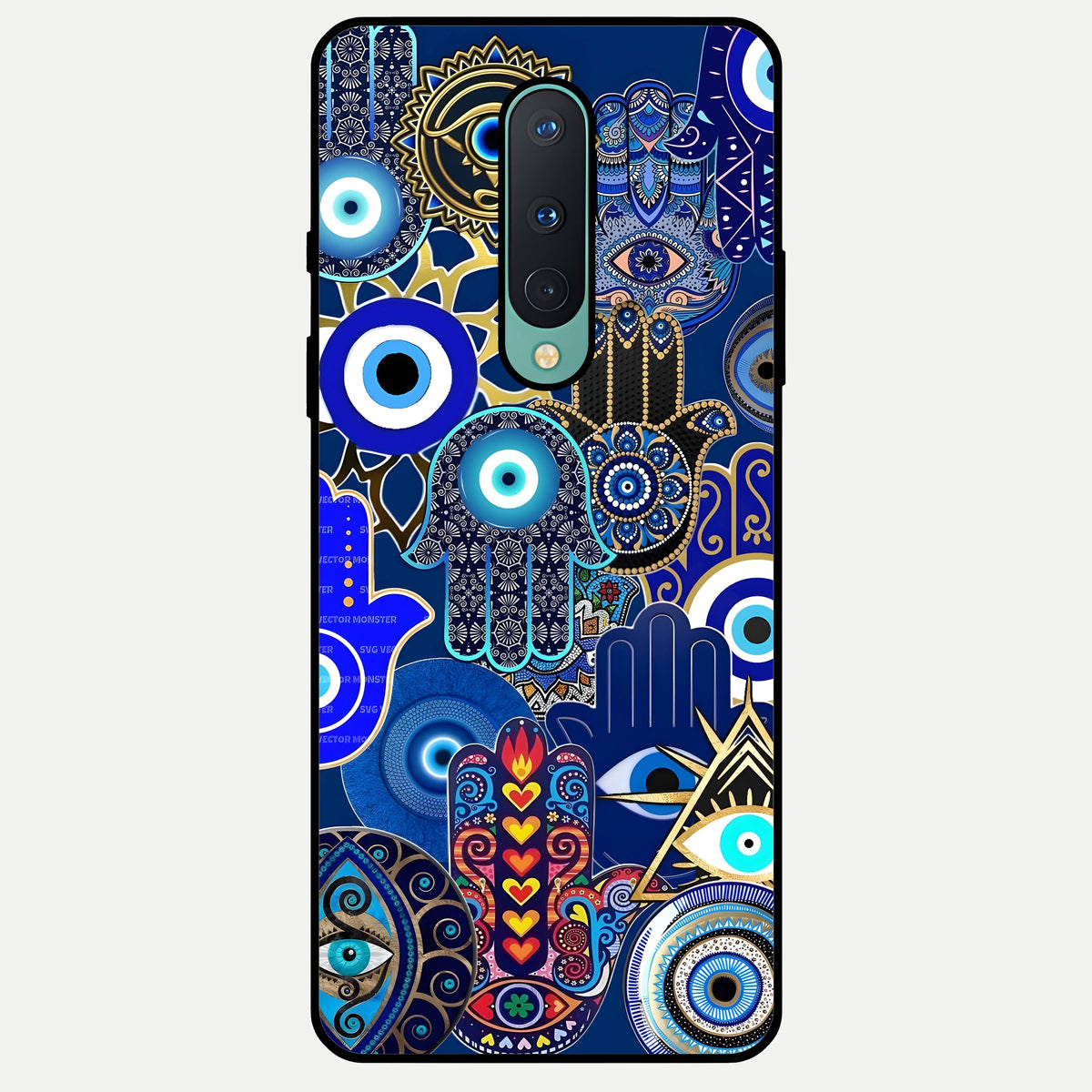  Mystic Palm Guard Glass Case For OnePlus 8 back cover – full design glossy printed glass finish