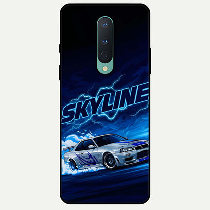  Neon Drift Beast Glass Case For OnePlus 8 back cover – full design glossy printed glass finish