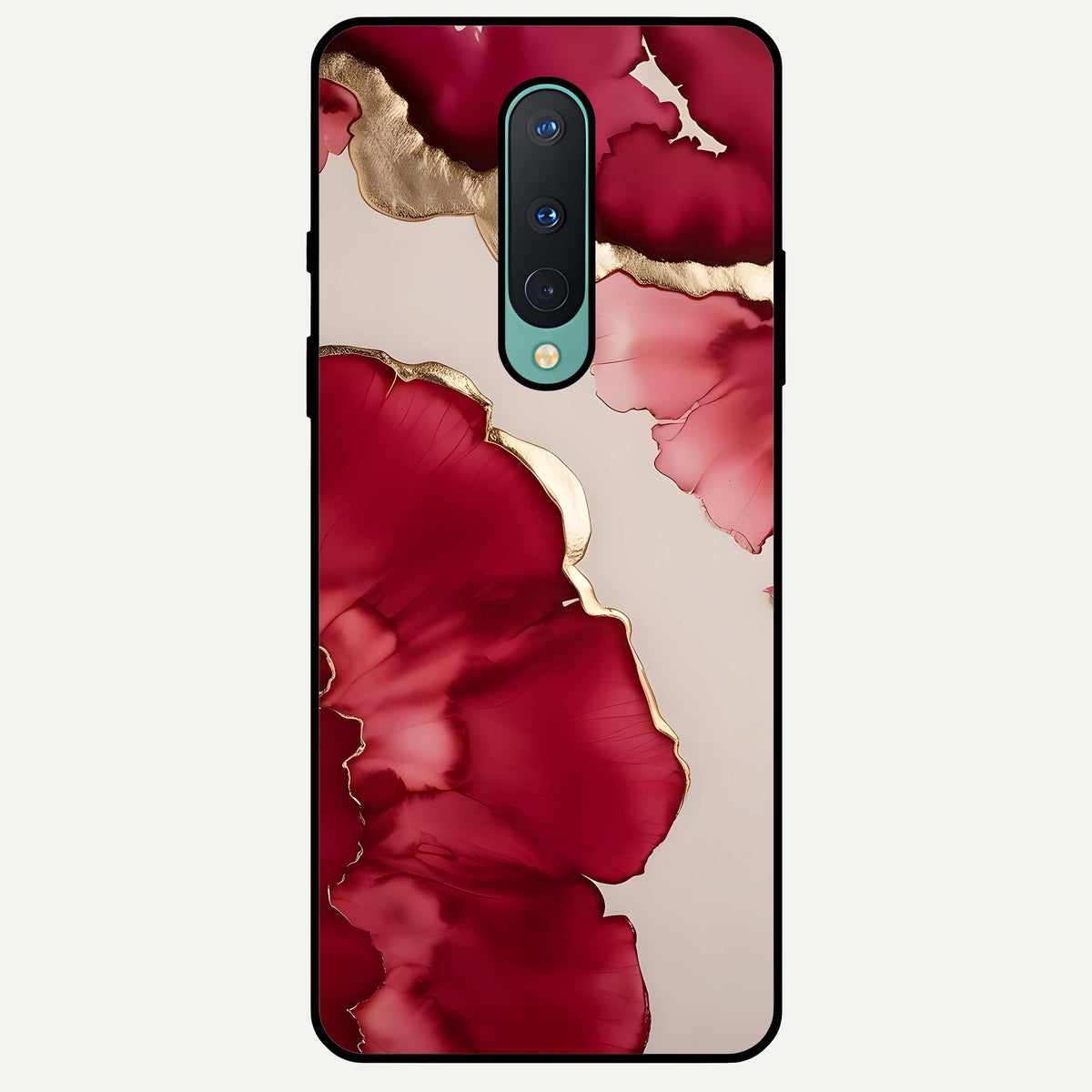  Pink And White Marble Glass Case For OnePlus 8 back cover – full design glossy printed glass finish