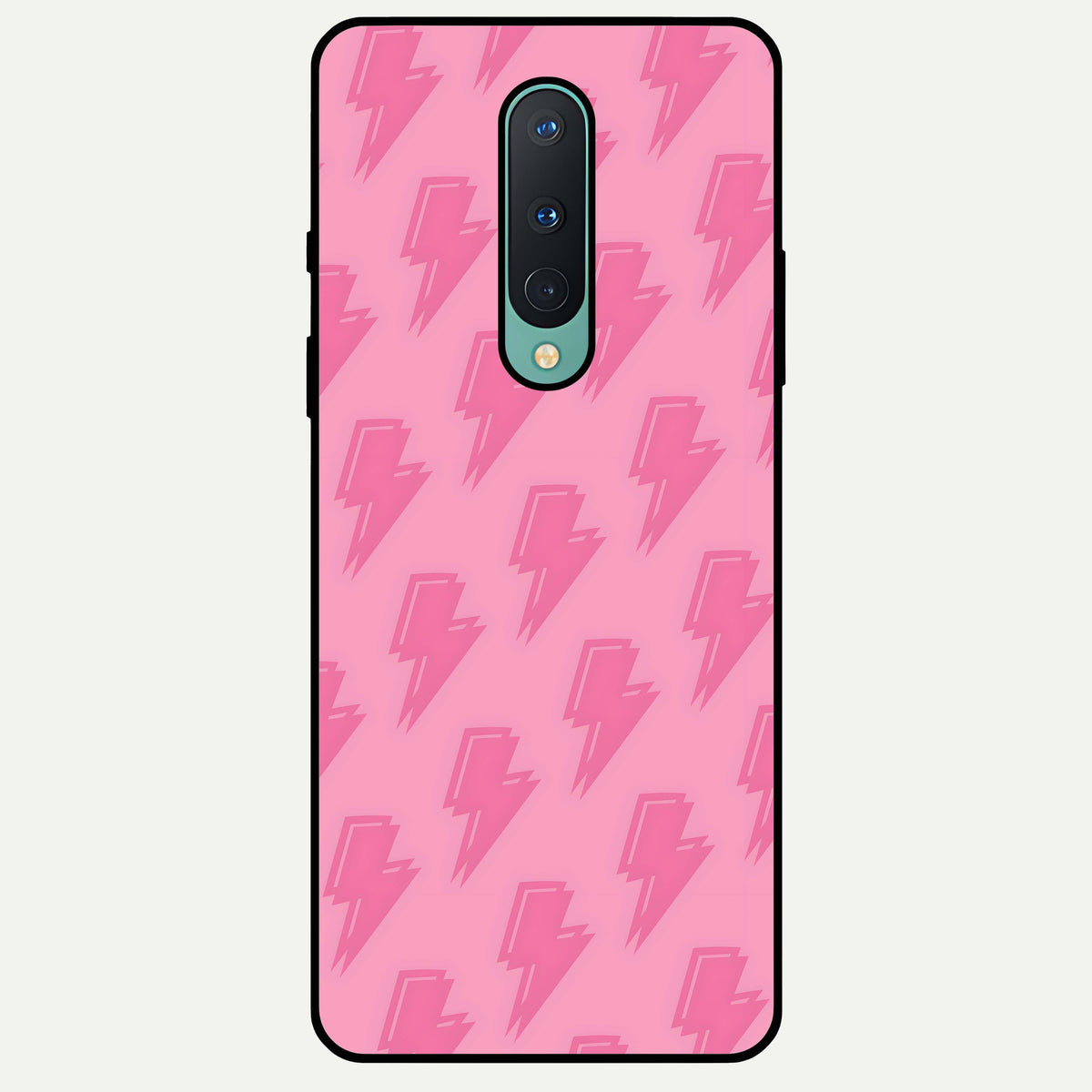  Pink Moo Magic Glass Case For OnePlus 8 back cover – full design glossy printed glass finish