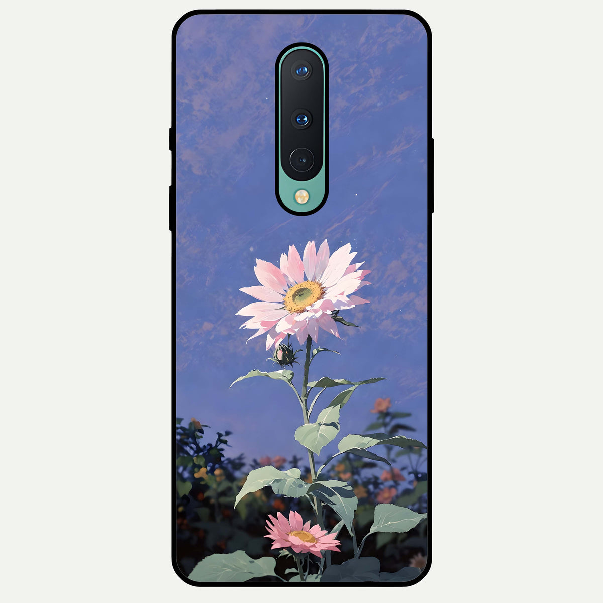  Pink Shells Outline Glass Case For OnePlus 8 back cover – full design glossy printed glass finish