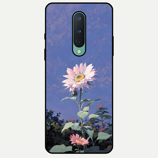  Pink Shells Outline Glass Case For OnePlus 8 back cover – full design glossy printed glass finish