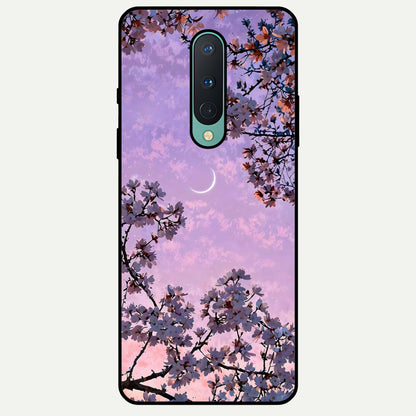  Purple Serenity Moon Glass Case For OnePlus 8 back cover – full design glossy printed glass finish