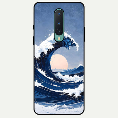  Rising Tide Power Glass Case For OnePlus 8 back cover – full design glossy printed glass finish