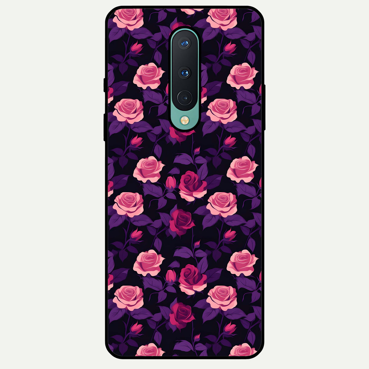  Rose Garden Twilight Glass Case For OnePlus 8 back cover – full design glossy printed glass finish
