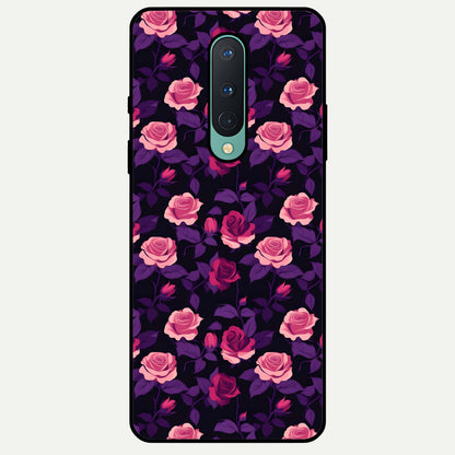  Rose Garden Twilight Glass Case For OnePlus 8 back cover – full design glossy printed glass finish