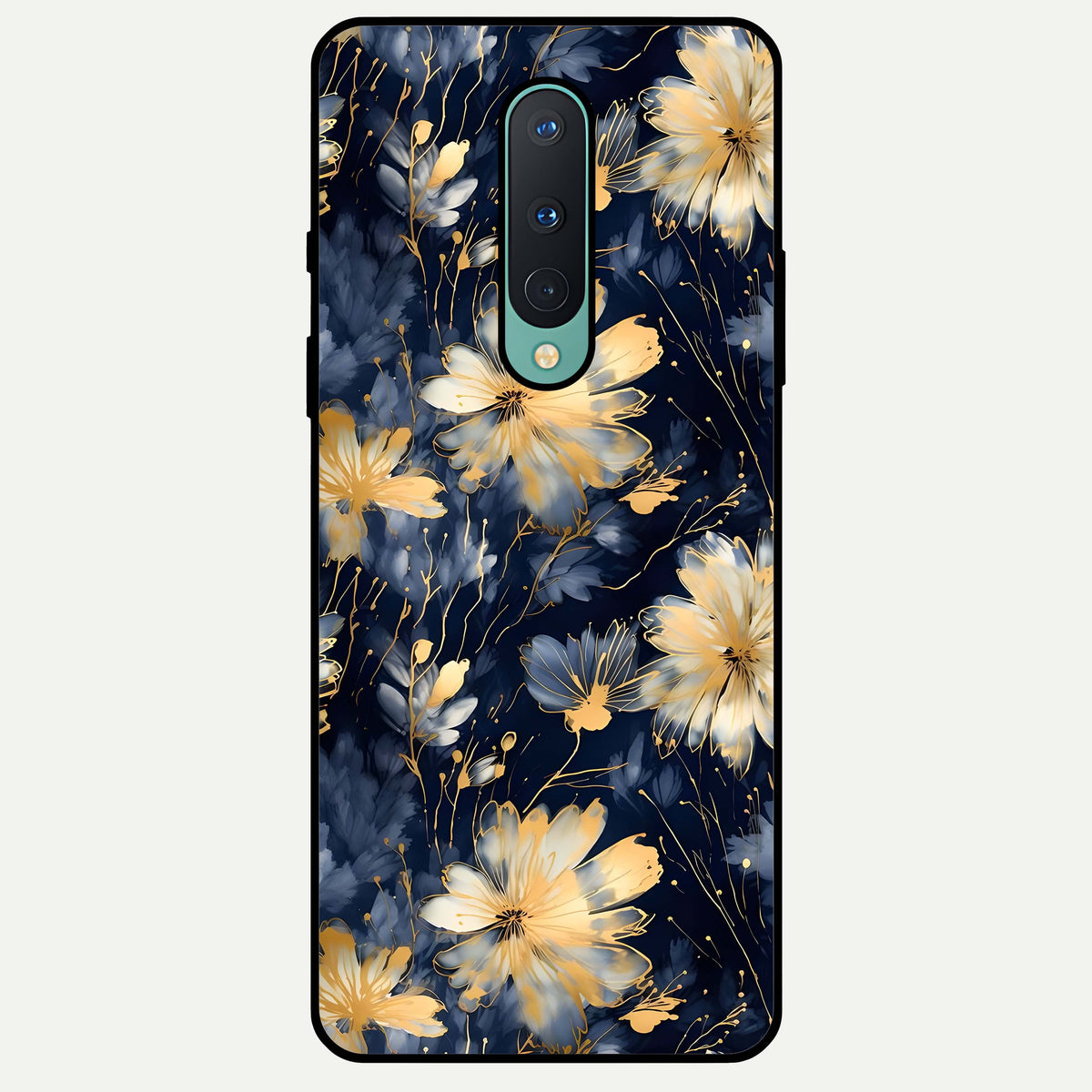  Royal Petal Dream Glass Case For OnePlus 8 back cover – full design glossy printed glass finish