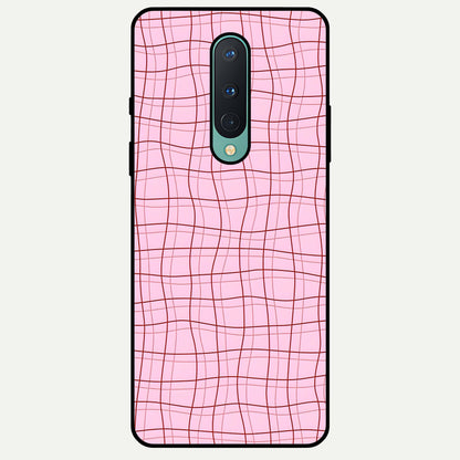  Soft Grid Bliss Glass Case For OnePlus 8 back cover – full design glossy printed glass finish