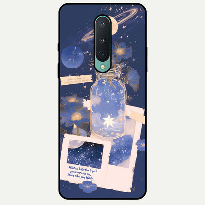  Starlit Cosmic Jar Glass Case For OnePlus 8 back cover – full design glossy printed glass finish