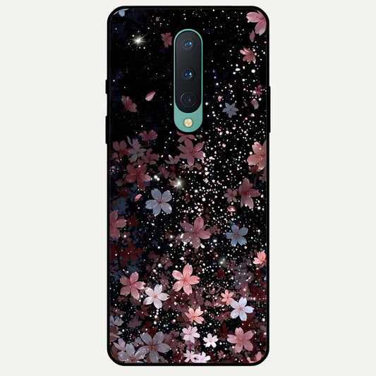 Starlit Flower Dreams Glass Case For OnePlus 8 back cover – full design glossy printed glass finish