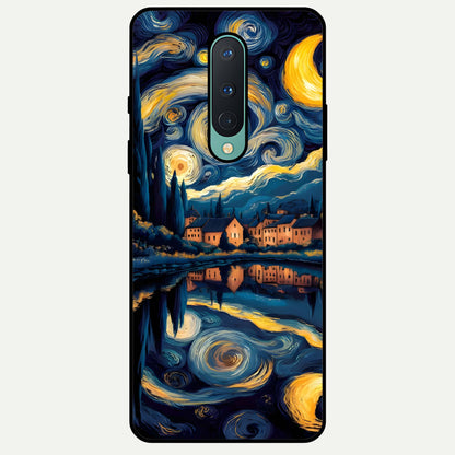  Starry Sky Serenity Glass Case For OnePlus 8 back cover – full design glossy printed glass finish