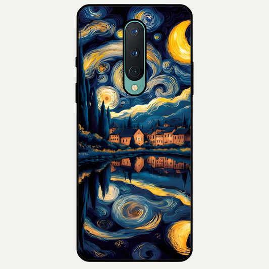  Starry Sky Serenity Glass Case For OnePlus 8 back cover – full design glossy printed glass finish
