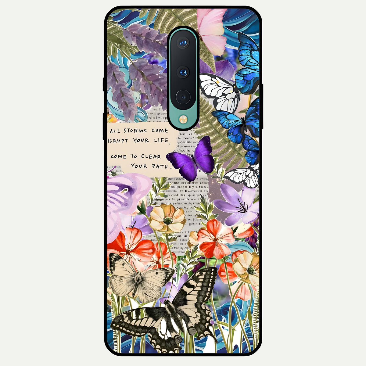 Storm Path Bloom Glass Case For OnePlus 8 back cover – full design glossy printed glass finish