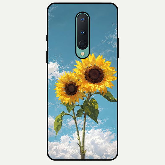  Sunlit Daisy Glow Glass Case For OnePlus 8 back cover – full design glossy printed glass finish