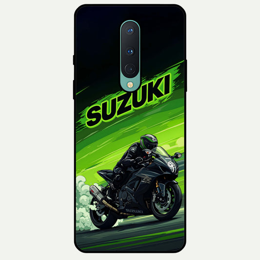  Suzuki Speed Beast Glass Case For OnePlus 8 back cover – full design glossy printed glass finish