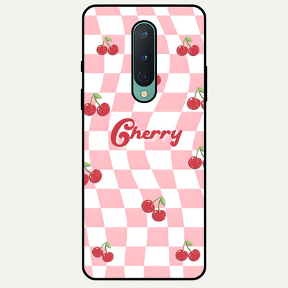  Sweet Cherry Vibes Glass Case For OnePlus 8 back cover – full design glossy printed glass finish