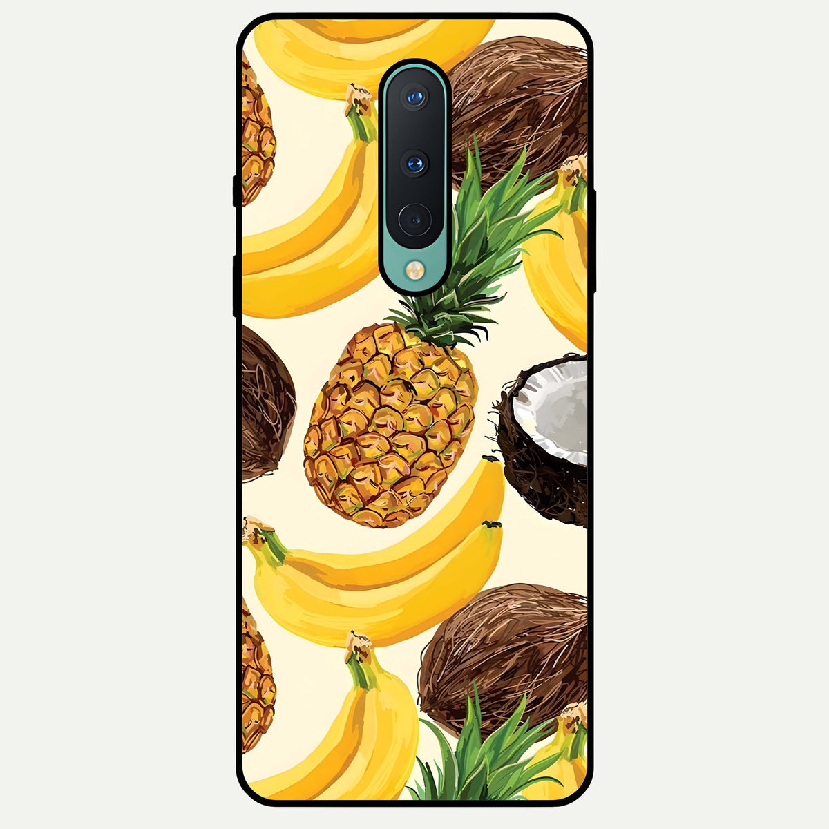  Tropical Fruit Mood Glass Case For OnePlus 8 back cover – full design glossy printed glass finish