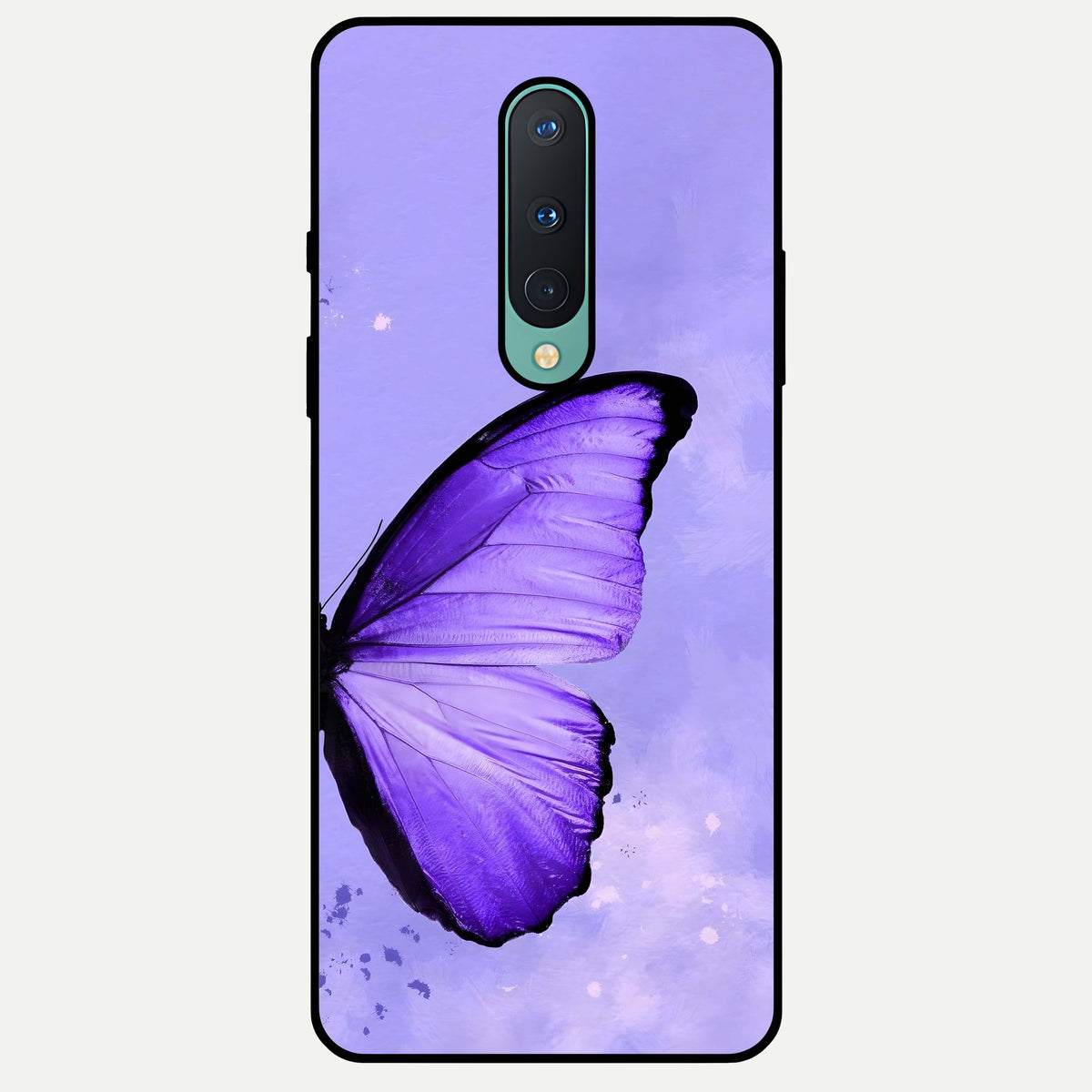  Violet Dream Wing Glass Case For OnePlus 8 back cover – full design glossy printed glass finish
