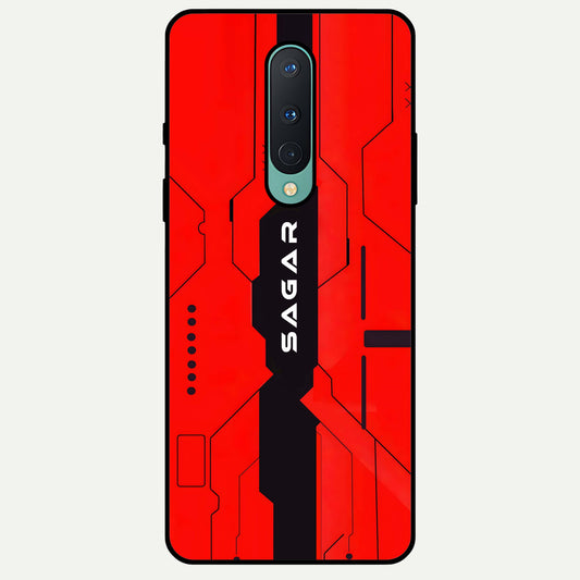  Voltage Rise CYBERPUNK Custom Name Glass Case For OnePlus 8 back cover – personalized glossy printed glass finish