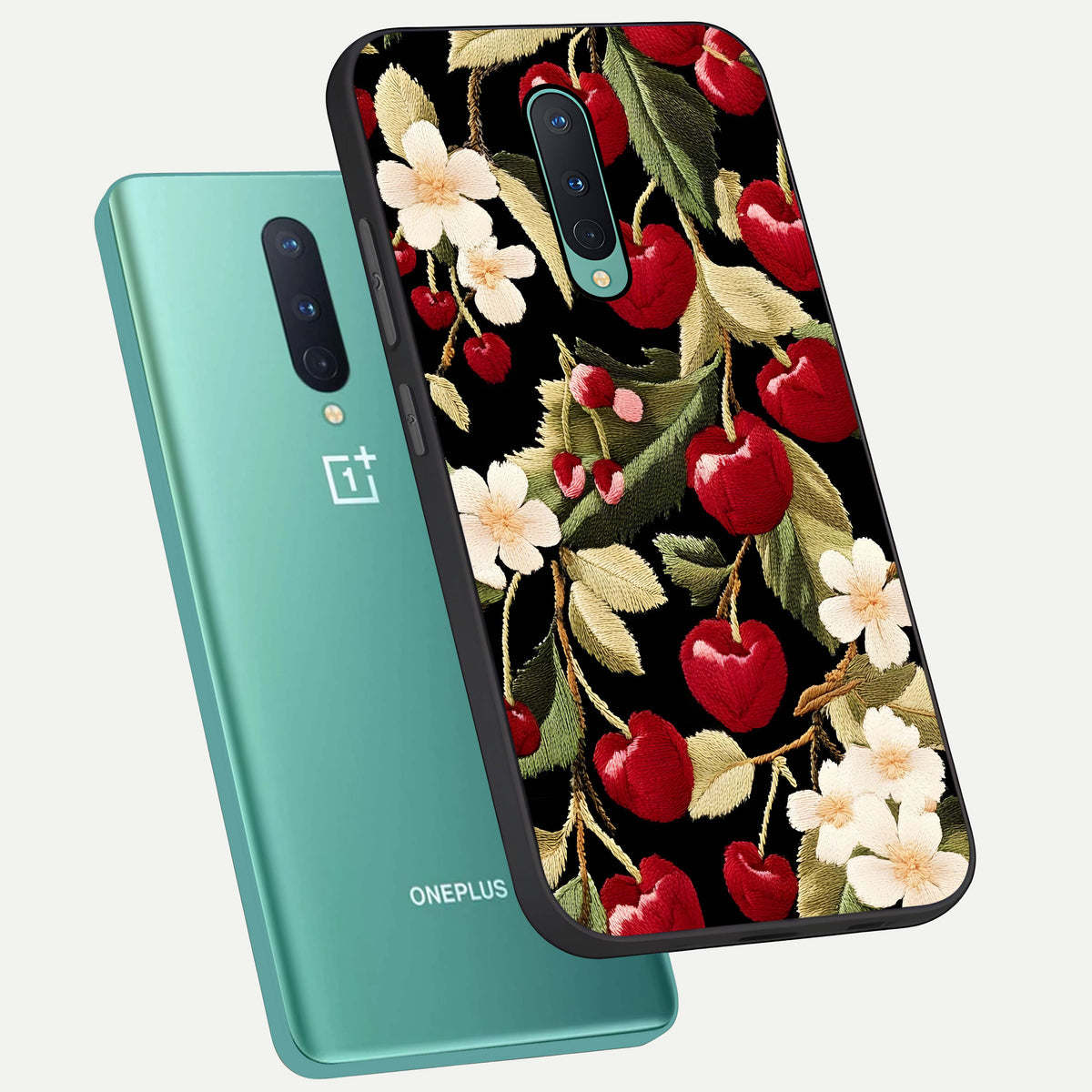  Blooming Spendor Bird phone case For OnePlus 8 showing premium glass back cover with detailed artwork
