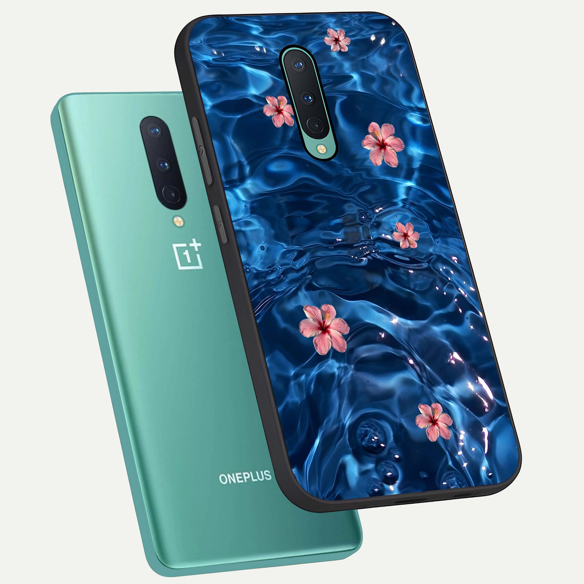  Bloom Thread Art phone case For OnePlus 8 showing premium glass back cover with detailed artwork
