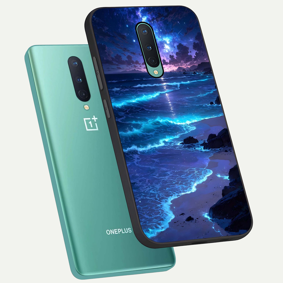  Classic Damn Look phone case For OnePlus 8 showing premium glass back cover with detailed artwork
