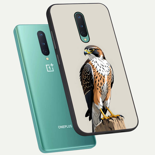 Clever Eagle phone case For OnePlus 8 showing premium glass back cover with detailed artwork