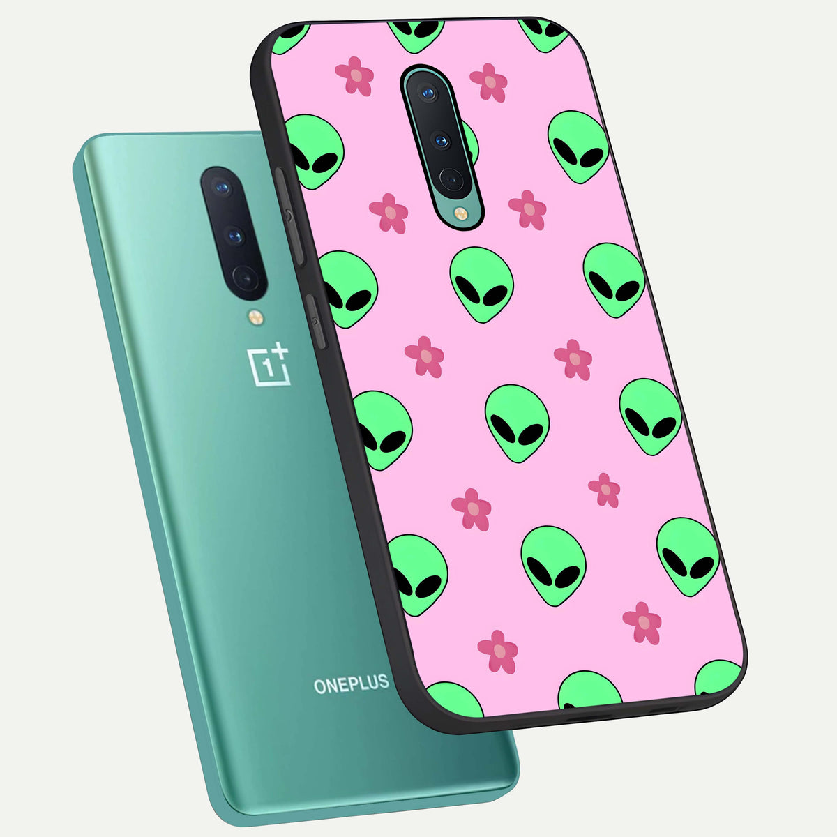  Cosmic Cute Crush phone case For OnePlus 8 showing premium glass back cover with detailed artwork