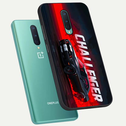  Crimson Challenger Fury phone case For OnePlus 8 showing premium glass back cover with detailed artwork