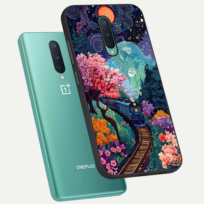  Digital Art phone case For OnePlus 8 showing premium glass back cover with detailed artwork