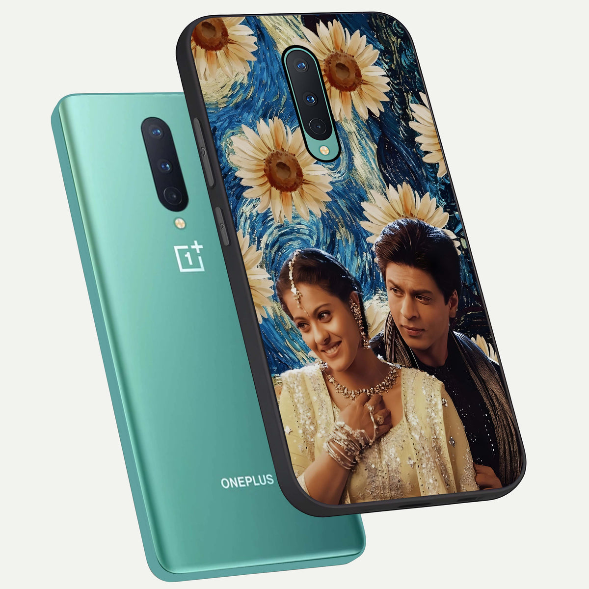  Eternal Love Story phone case For OnePlus 8 showing premium glass back cover with detailed artwork