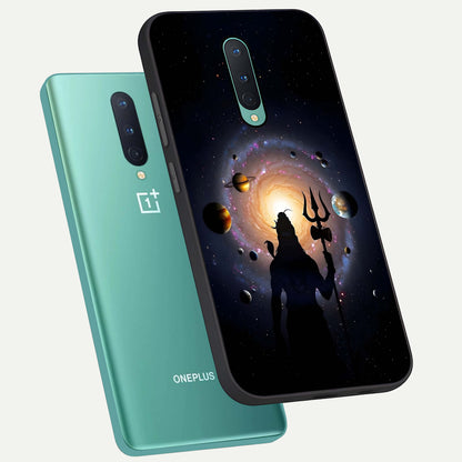  Galactic Shiva Vision phone case For OnePlus 8 showing premium glass back cover with detailed artwork