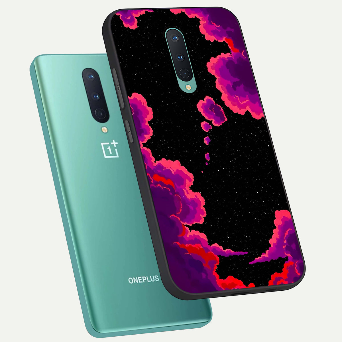  Galaxy Dream Frame phone case For OnePlus 8 showing premium glass back cover with detailed artwork