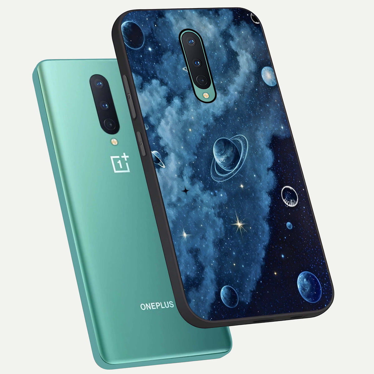  Galaxy Dream Space phone case For OnePlus 8 showing premium glass back cover with detailed artwork