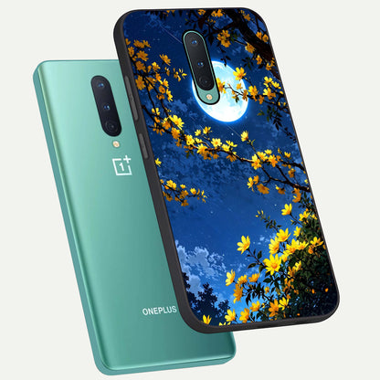  Golden Night Glow phone case For OnePlus 8 showing premium glass back cover with detailed artwork