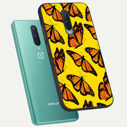  Golden Wing Flight phone case For OnePlus 8 showing premium glass back cover with detailed artwork