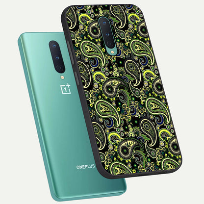  Green Lemon phone case For OnePlus 8 showing premium glass back cover with detailed artwork