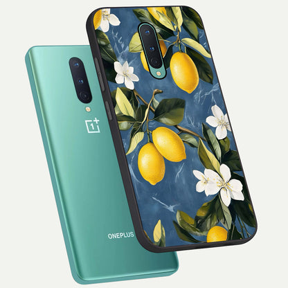  Lemon Dream Garden phone case For OnePlus 8 showing premium glass back cover with detailed artwork