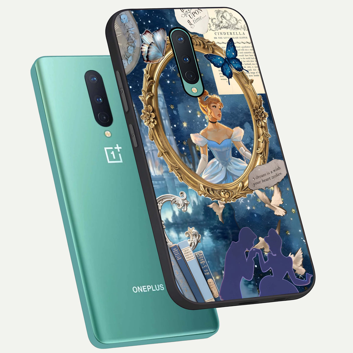 Midnight Queen phone case For OnePlus 8 showing premium glass back cover with detailed artwork
