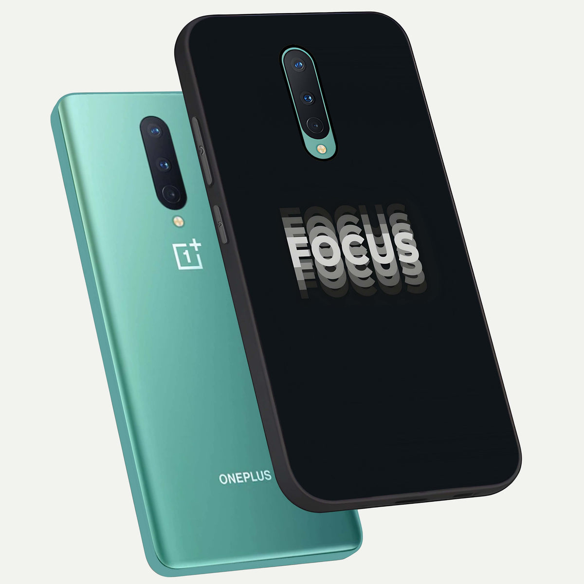  Mono Focus Vision phone case For OnePlus 8 showing premium glass back cover with detailed artwork