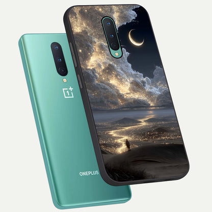  Moonlight Spark Path phone case For OnePlus 8 showing premium glass back cover with detailed artwork