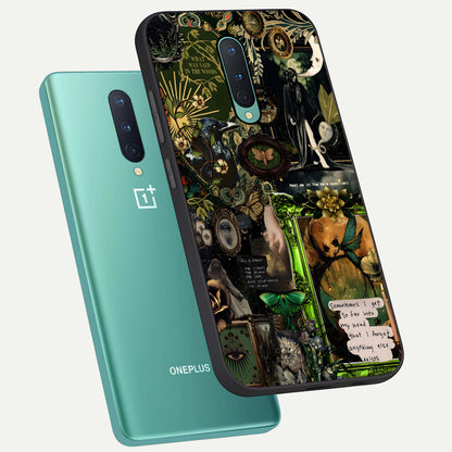  Mystic Woods Secret phone case For OnePlus 8 showing premium glass back cover with detailed artwork