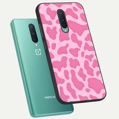  Pinkish Scenery phone case For OnePlus 8 showing premium glass back cover with detailed artwork