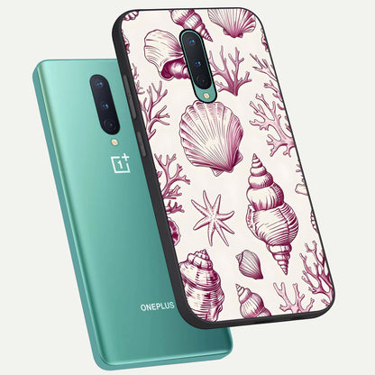 Pink Power Sparks phone case For OnePlus 8 showing premium glass back cover with detailed artwork