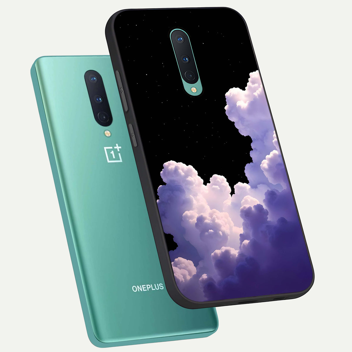  Starlit Night Whispers phone case For OnePlus 8 showing premium glass back cover with detailed artwork