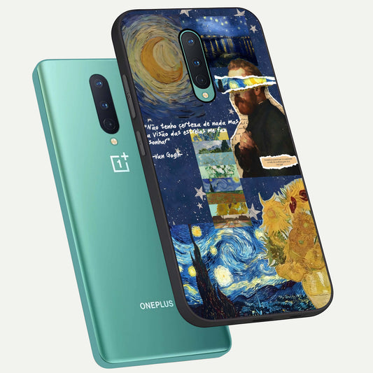  Starry Dream Vision phone case For OnePlus 8 showing premium glass back cover with detailed artwork