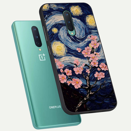  Van Gogh Scenery phone case For OnePlus 8 showing premium glass back cover with detailed artwork