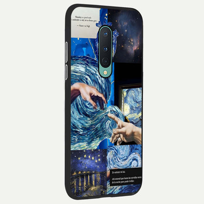  Aesthetic Vando Hands back cover For OnePlus 8 slim fit glass case with vibrant aesthetic design