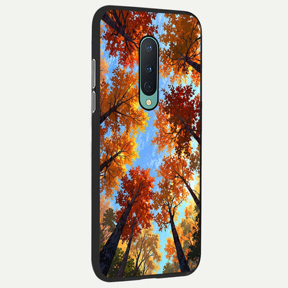  Autumn Sky Rise back cover For OnePlus 8 slim fit glass case with vibrant aesthetic design