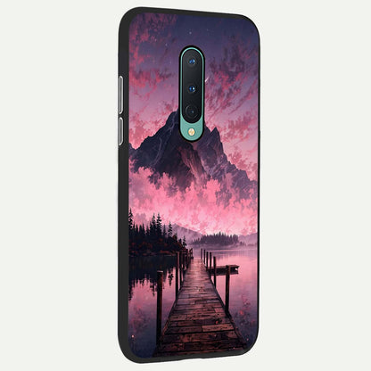  Beautiful Mountain View back cover For OnePlus 8 slim fit glass case with vibrant aesthetic design